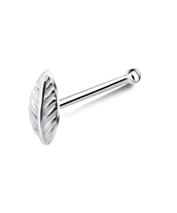 Leaf Shaped Silver Bone Nose Stud NSKD-615